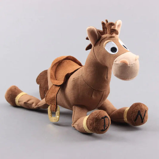 Cartoon Plush Toys: Forky, Bunny, and Red Heart Horse