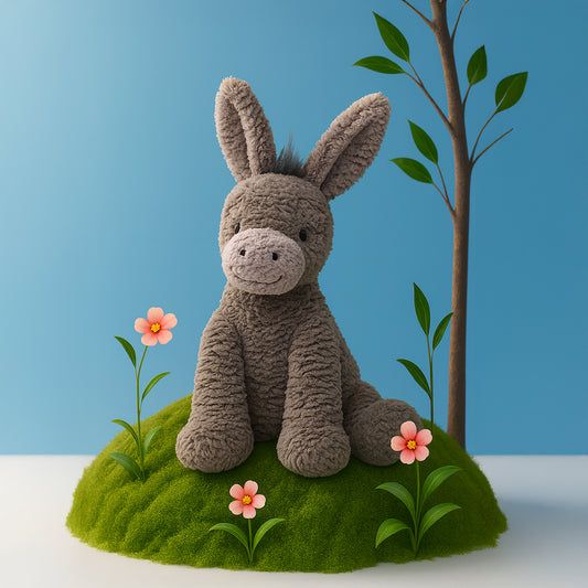 Cute Donkey Plush – Stuffed Toy & Cuddle Pillow