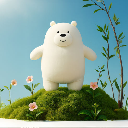 Naked Bear Plush Toy and Cuddle Pillow